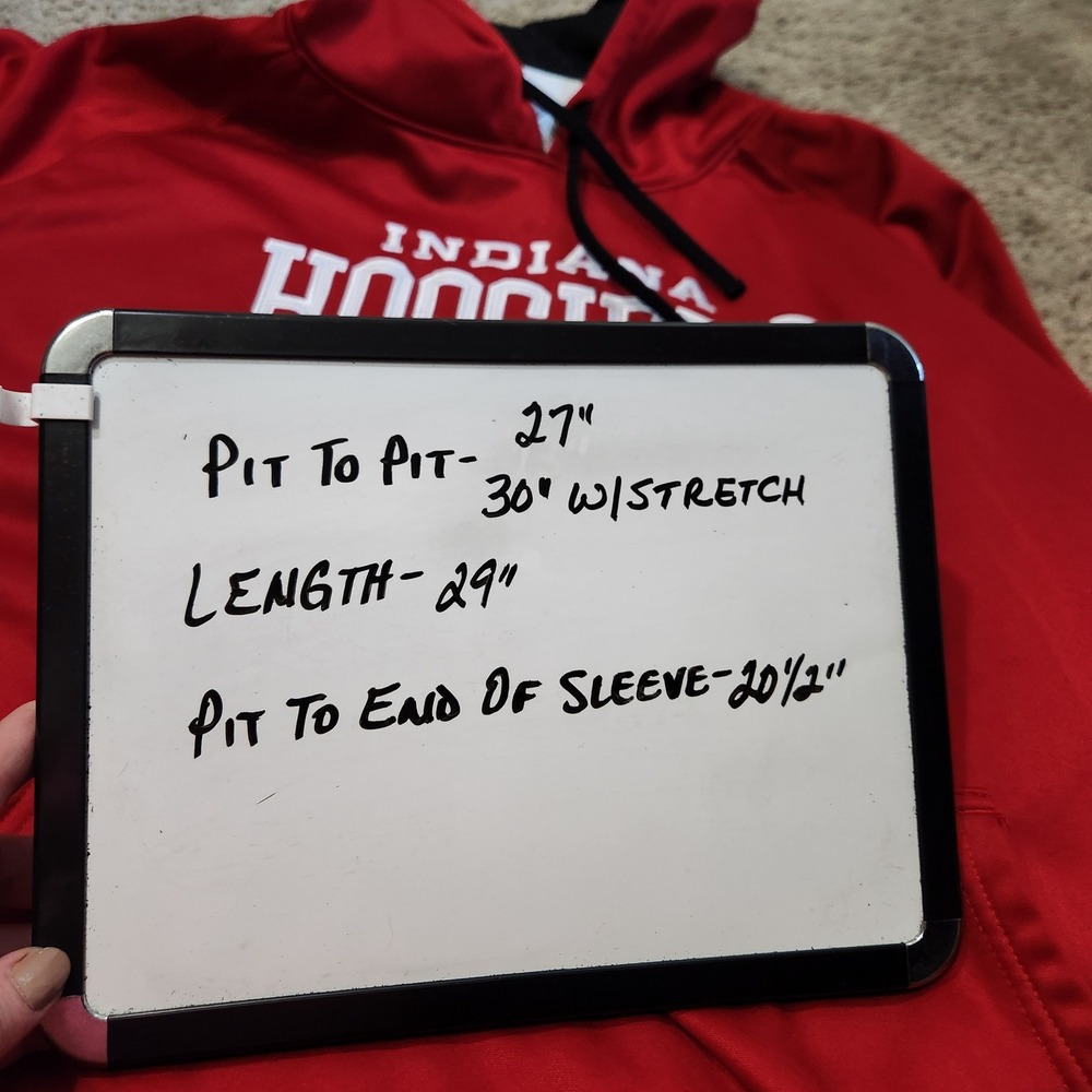 Knights Apparel Indiana Hoosiers Hoodie Mens 2XL Red NCAA IU Pullover Sweatshirt - Picture 8 of 8